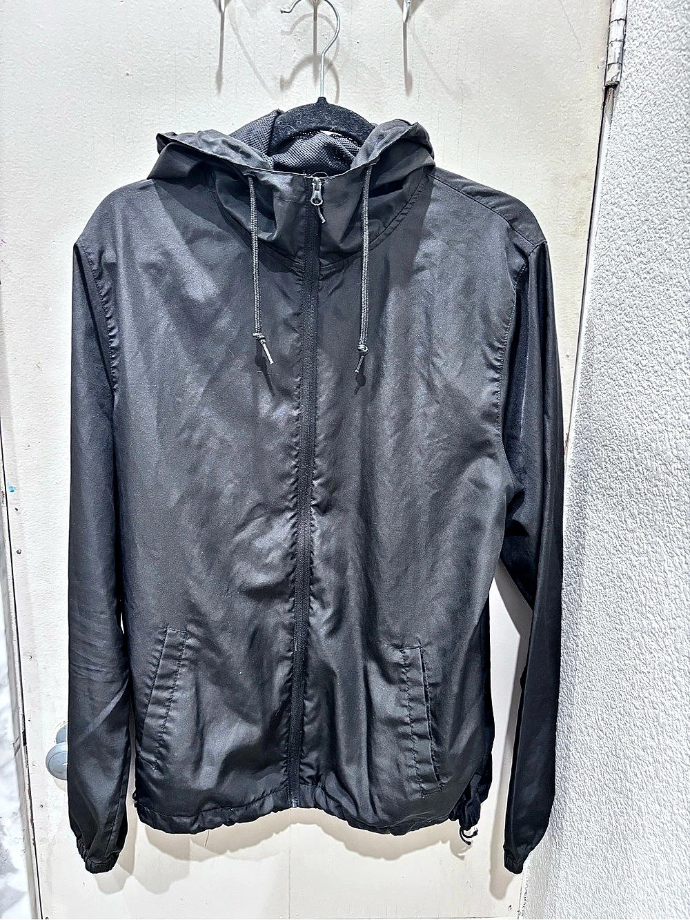Hooded Black Jacket Size Medium